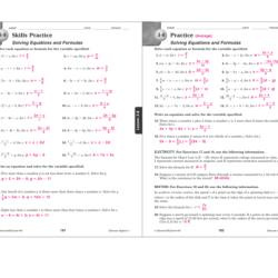 Chapter 1 glencoe algebra 1 answers