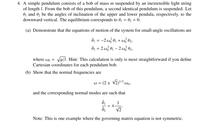 A simple pendulum consists of a bob of mass