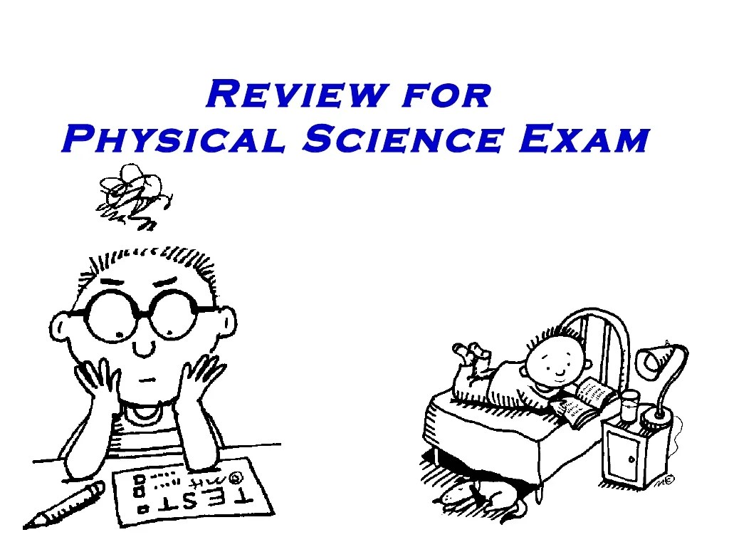 Physical science b semester exam