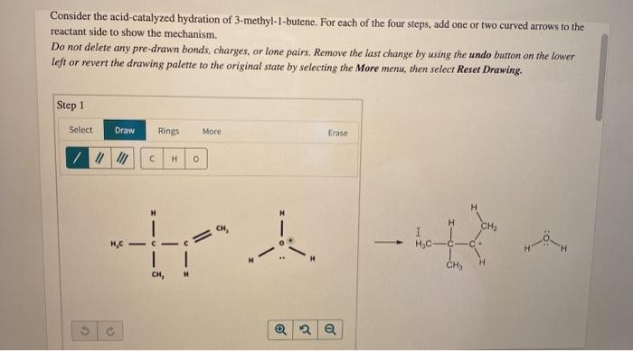 Consider the acid catalyzed hydration of 3 methyl 1 butene