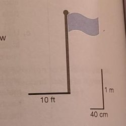 Flagpole casts shadow long