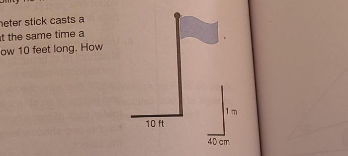 Flagpole casts shadow long