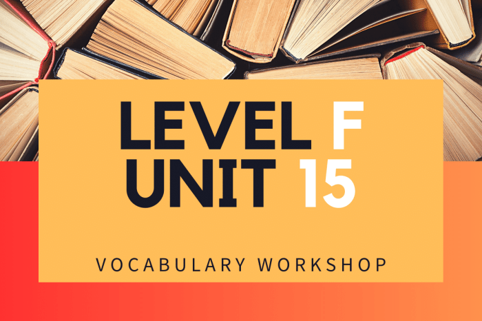 Vocabulary level f unit 3 choosing the right word