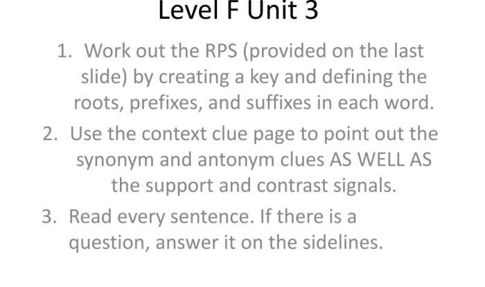 Vocabulary level f unit 3 choosing the right word