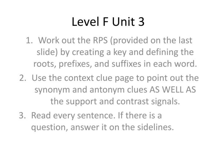 Vocabulary level f unit 3 choosing the right word